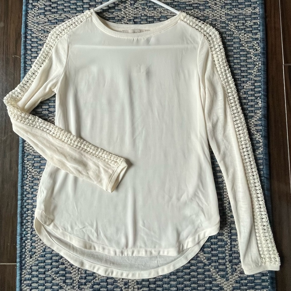 NWT! Bodycon Loft Top Cream size XXSP